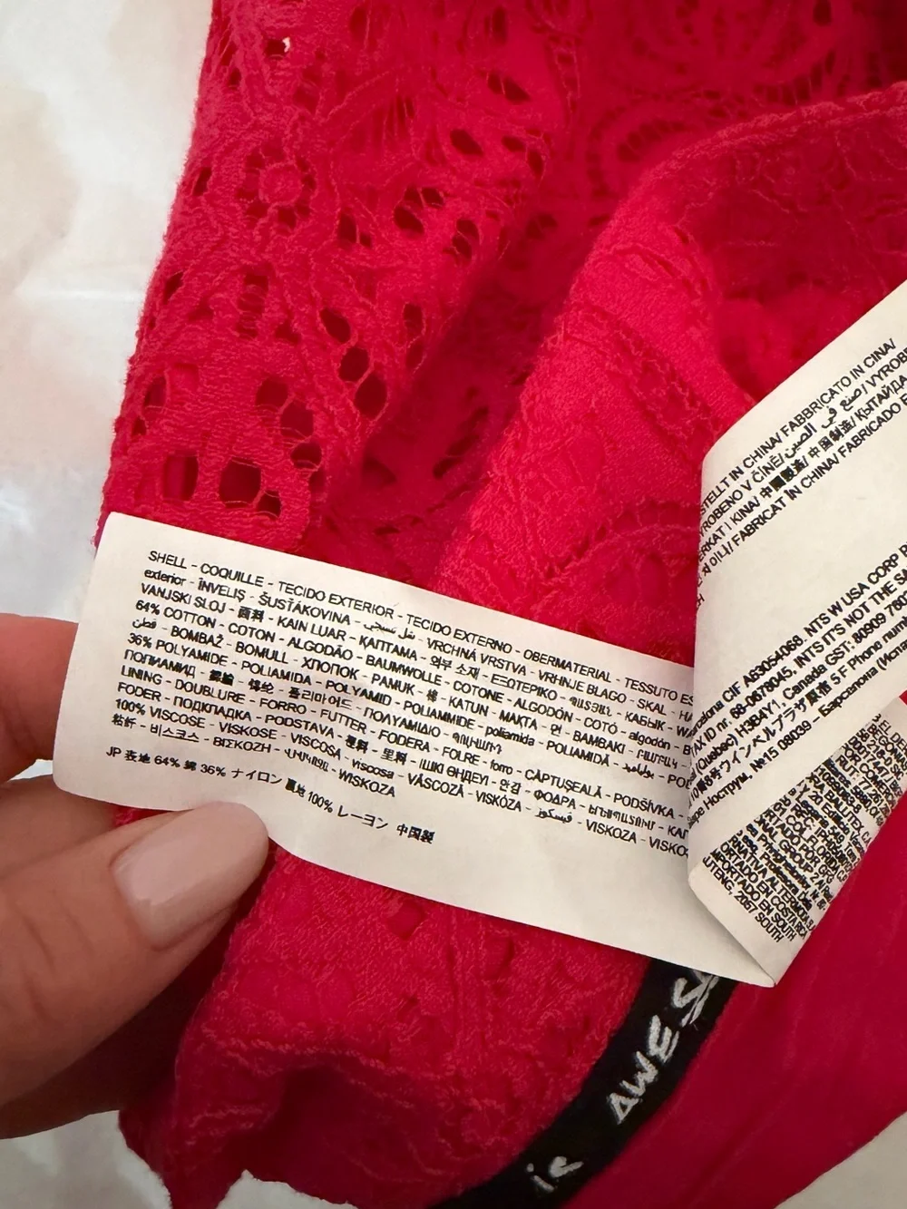 Desigual Red Lace Wide-Leg Pants Set